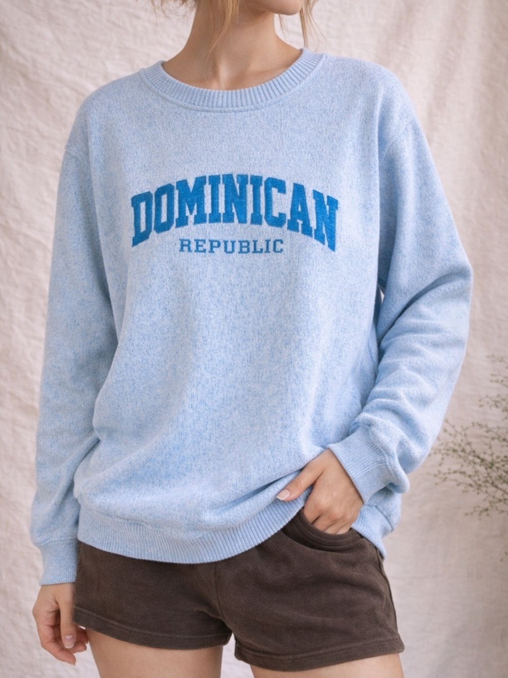 Dominican Republic Graphic Crewneck Medium | Oversized Cozy Travel Sweatshirt